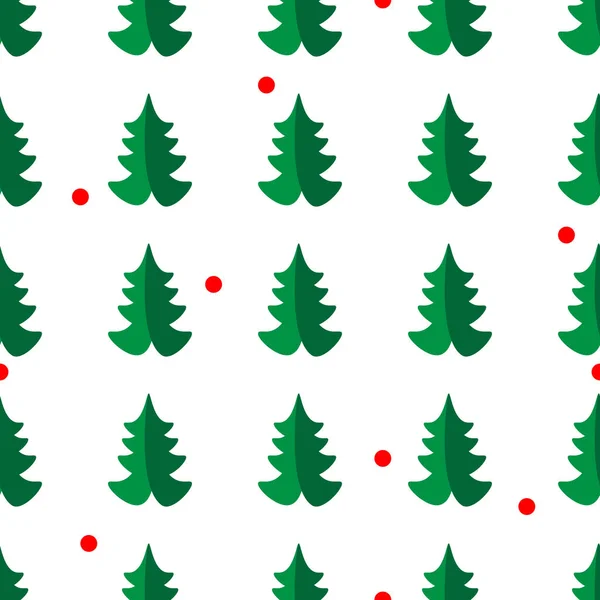 Egyszerű Zökkenőmentes Retro Karácsonyi Minta Xmas Fák Boldog Évet Háttér — Stock Vector