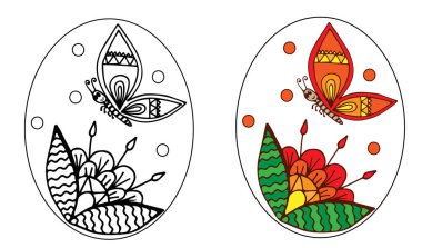 Paskalya yortusu yumurta boyama kitabı ile güzel bir çiçek. Paskalya yortusu yumurta çiçek.