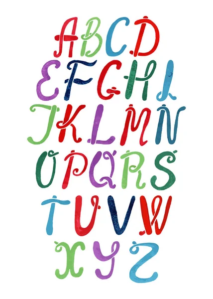 Vecteur coloré Alphabet pépinière isolée sur le fond blanc — Image vectorielle