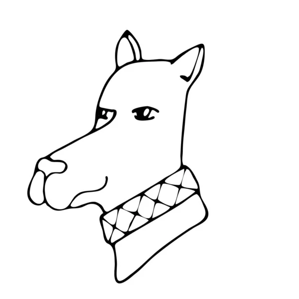 Coloriage vectoriel contour de dessin animé chien livre de coloriage pour ki — Image vectorielle