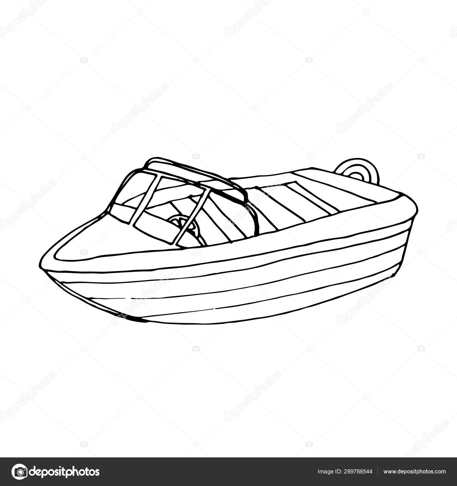 Black Line Ship Or Boat For Coloring Book Vector Image By C Ellina200 Mail Ru Vector Stock 289788544