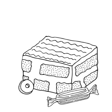 Boyama kitabı veya sayfa için tatlı tatlı