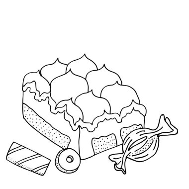 Boyama kitabı veya sayfa için tatlı tatlı