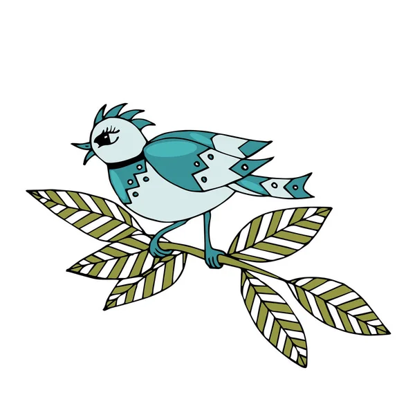 Мультфильм красочная птица для различных карт или страниц — стоковый вектор