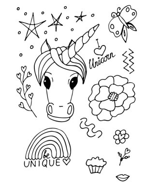 Beyaz arka planda siyah çizgi hayvanı var. Hayvan boyama kitabı ya da sayfa.