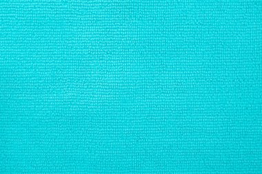 Cyan mavi mikrofiber kumaş yüzeyi, makro tekstil arkaplan.