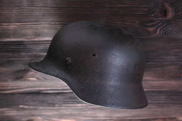 Rusty german army helmet from second world war.