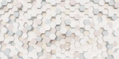 3d rwnder fildişi renkli altıgen arka plan geometrik duvar 