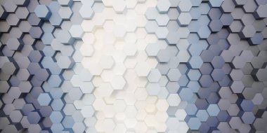 hacimli altıgenler duvar 3d soyutlama