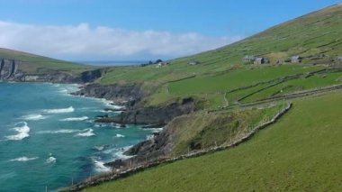 İrlandalı west coast - hava uçuş görüntüleri harika manzaraya