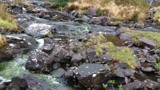 Gleninchaquin vattenfall på Bearahalvön — Stockvideo