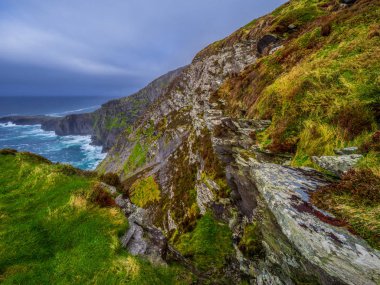 Şaşırtıcı Fogher Cliffs at İrlandalı west coast