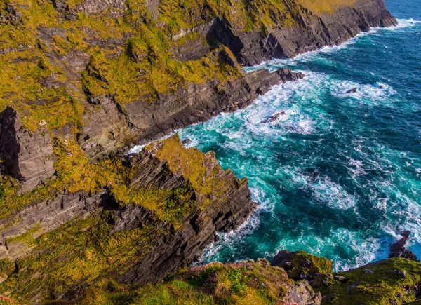 Klify Kerry w Irlandii - niesamowite widok zachód — Zdjęcie stockowe