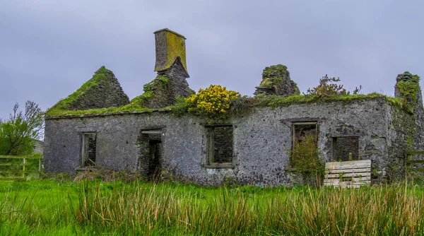 Красиві розорення ірландський кам'яному будинку - типовий вид в Ірландії — стокове фото