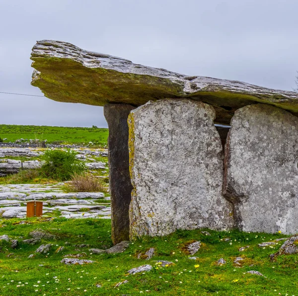 Ünlü Poulnabrone Dolmen mezar İrlanda Burren
