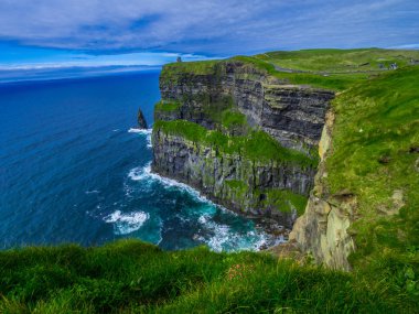 Dünya ünlü Cliffs, Moher İrlanda'nın Atlantik kıyısında