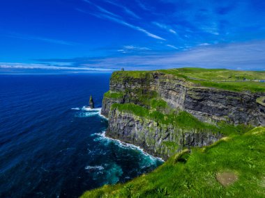 Dünya ünlü Cliffs, Moher İrlanda'nın Atlantik kıyısında
