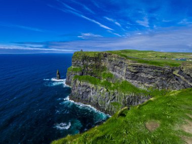 Dünya ünlü Cliffs, Moher İrlanda'nın Atlantik kıyısında