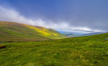 İrlanda - güzel manzara yeşil çim tepeler