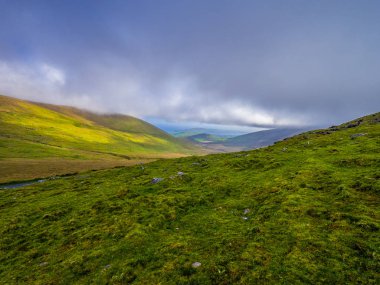 İrlanda - güzel manzara yeşil çim tepeler