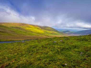 İrlanda - güzel manzara yeşil çim tepeler