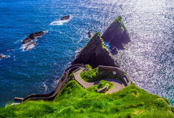 Dingle Yarımadası İrlanda kafa sürücüde iskelede Dunquin — Stok fotoğraf