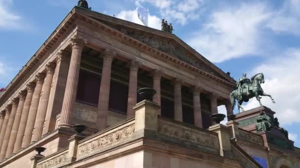 Παλιά Εθνική Πινακοθήκη στο νησί των μουσείων στο Βερολίνο — Αρχείο Βίντεο