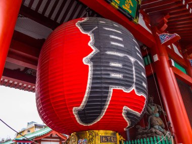 Büyük kağıt fener Tokyo Senso-ji Tapınağı'nda