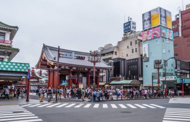 En ünlü Tapınağı Tokyo - tapınak Asakusa Senso-Ji - Tokyo, Japonya - 12 Haziran 2018
