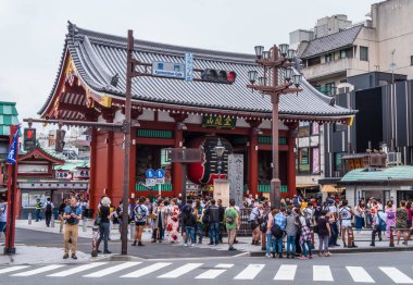 En ünlü Tapınağı Tokyo - tapınak Asakusa Senso-Ji - Tokyo, Japonya - 12 Haziran 2018