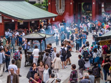 Senso-Ji Tapınağı Tokyo - ünlü içinde Asakusa Sensoji - Tokyo, Japonya - 12 Haziran 2018