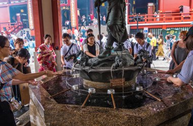 En ünlü Tapınağı Tokyo - tapınak Asakusa Senso-Ji - Tokyo, Japonya - 12 Haziran 2018
