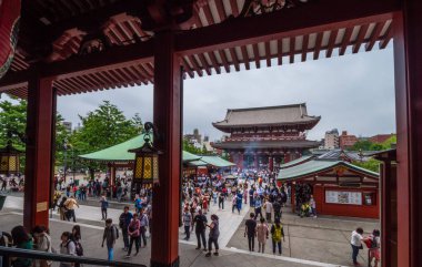 En ünlü Tapınağı Tokyo - tapınak Asakusa Senso-Ji - Tokyo, Japonya - 12 Haziran 2018