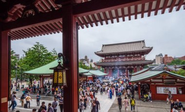 Senso-Ji Tapınağı Tokyo - ünlü içinde Asakusa Sensoji - Tokyo, Japonya - 12 Haziran 2018