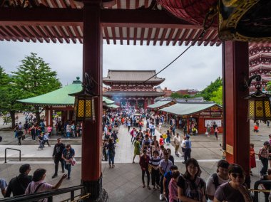 Senso-Ji Tapınağı Tokyo - ünlü içinde Asakusa Sensoji - Tokyo, Japonya - 12 Haziran 2018