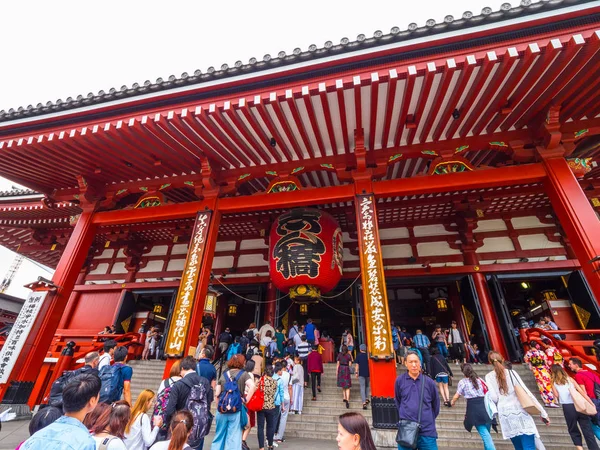 Senso-Ji Temple - híres Sensoji a Asakusa - Tokyo, Tokió, Japán - 2018. június 12. — Stock Fotó