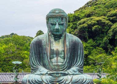 Ünlü büyük Buda Kamakura Daibutsu tapınak - Tokyo, Japonya - 12 Haziran 2018