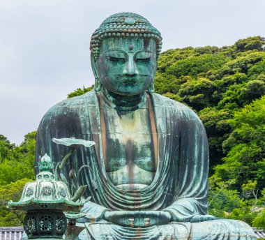 Ünlü büyük Buda Kamakura Daibutsu tapınak - Tokyo, Japonya - 12 Haziran 2018