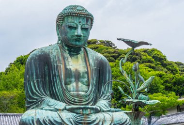 Ünlü büyük Buda Kamakura Daibutsu tapınak - Tokyo, Japonya - 12 Haziran 2018