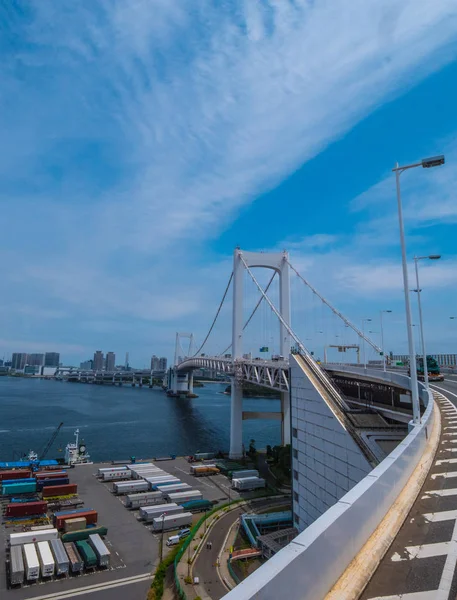 De beroemde brug van de regenboog in Tokyo - Tokyo, Japan - 12 juni, 2018 — Stockfoto