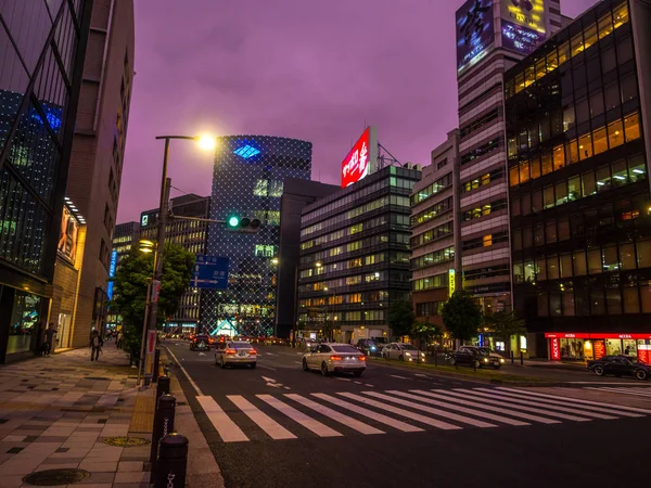 Gece - Tokyo, Japonya - 12 Haziran 2018 Tokyo sokak görünümü — Stok fotoğraf