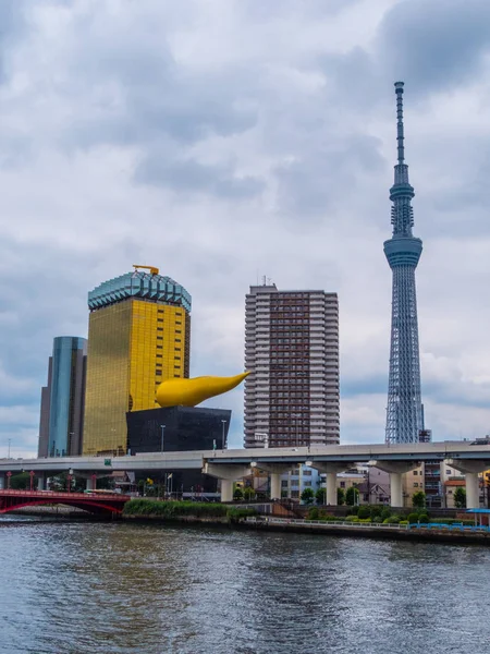 Tokyo Skytree - um marco famoso na cidade - TOKYO, JAPÃO - JUNHO 17, 2018 — Fotografia de Stock