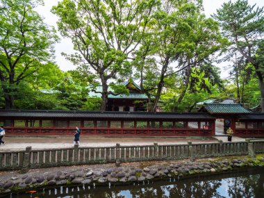 Nezu Jinja tapınak - Tokyo Bunkyo içinde ünlü Shinto tapınak - Tokyo, Japonya - 17 Haziran 2018