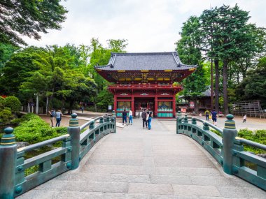 Ünlü Şinto tapınak Tokyo - Bunkyo içinde Nezu Jinja - Tokyo, Japonya - 17 Haziran 2018