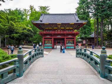 Ünlü Şinto tapınak Tokyo - Bunkyo içinde Nezu Jinja - Tokyo, Japonya - 17 Haziran 2018