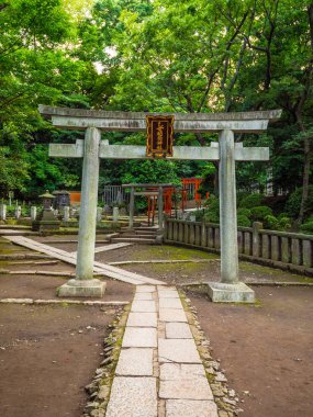 Nezu Jinja tapınak - Tokyo Bunkyo içinde ünlü Shinto tapınak - Tokyo, Japonya - 17 Haziran 2018