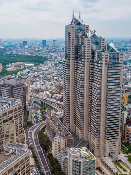 Aerial view over the streets of Tokyo - TOKYO, JAPAN - JUNE 17, 2018 — Stock Photo, Image