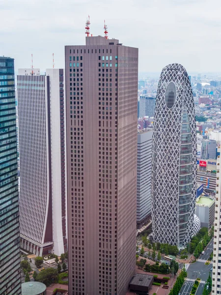 The skyscrapers of Tokyo Shinjuku - aerial view - TOKYO, JAPAN - JUNE 17, 2018 — Stock Photo, Image