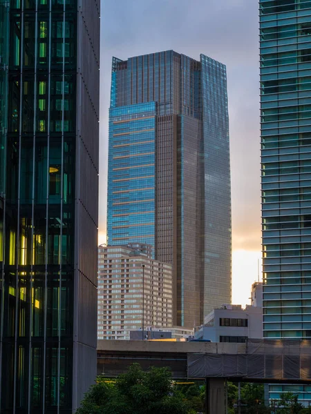 Modern ofis binaları Tokyo Roppongi - büyük mimari - Tokyo, Japonya - 17 Haziran 2018