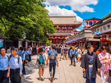 Senso-ji Tapınağı da Asakusa Tapınağı Tokyo - Tokyo, Japonya - 19 Haziran 2018 denir.